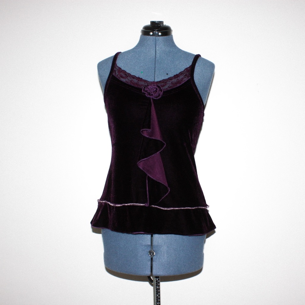 vintage purple empire line top - Picture 2 of 5